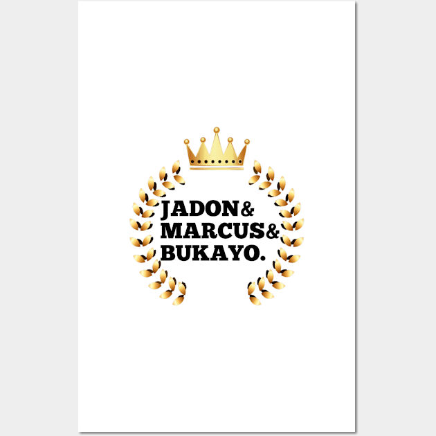 Jadon & Marcus & Bukayo Essential, Team supporter, soccer, england Wall Art by BeNumber1